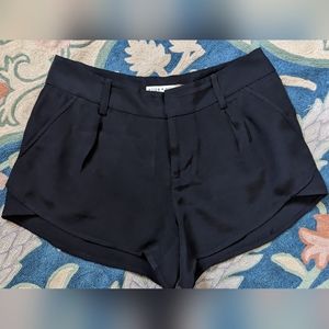 Alice + Olivia silk butterfly shorts - black, size 0